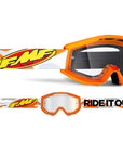 FMF POWERCORE Goggle Assault Grey - Clear Lens