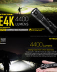 NITECORE E4K 4400 LUMEN EDC FLASHLIGHT