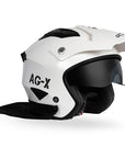 RXT AG-X Farm Helmet - White + neck curtain