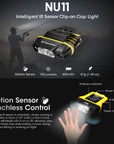NITECORE 150 LUMEN INTELLIGENT IR SENSOR CLIP-ON CAP LIGHT