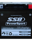 MOTORCYCLE AND POWERSPORTS BATTERY (RTX14L-BS) AGM 12V 12AH 290CCA BY SSB HIGH PERFORMANCE
