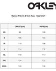 Oakley Tee and Tank Size Chart