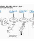 Quad Lock - Waterproof Wireless Charging Head 12V-24V (V2)