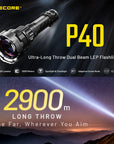 NITECORE P40 2000 LUMEN LONG THROW TORCH