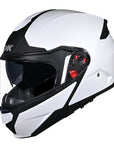 SMK Gullwing System Helmet - Gloss White