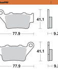 BRAKE PADS MOTO MASTER REAR SINTERED FOR MULTIPLE MAKES