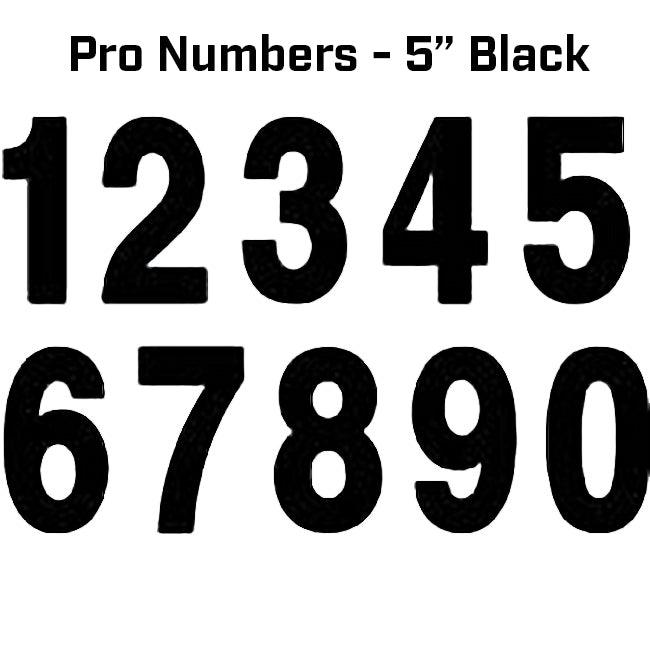 Factory Effex Pro Numbers 5&quot; Black 125mm