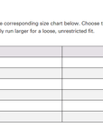 ANSWER Womens Jerseys Size Chart