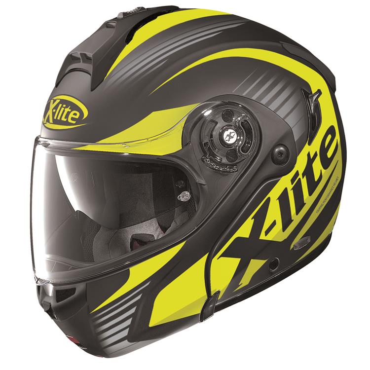 X-Lite X1004 Flip Face Helmet black/yellow size S – CMG