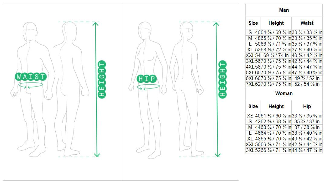 Spidi fabric pants size chart - man &amp; woman