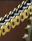 Renthal R4 road chain has improved strength due to a special quad riveting process and thicker outer plates which increases overall strength.