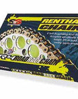 Renthal RR4 SRS Road Race Chain feature high alloy steel plates and pins, solid bushings and rollers, shot peened side plates for added strength